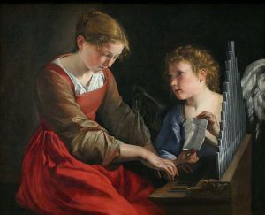 Orazio Gentileschi's St. Cecilia with an Angel.